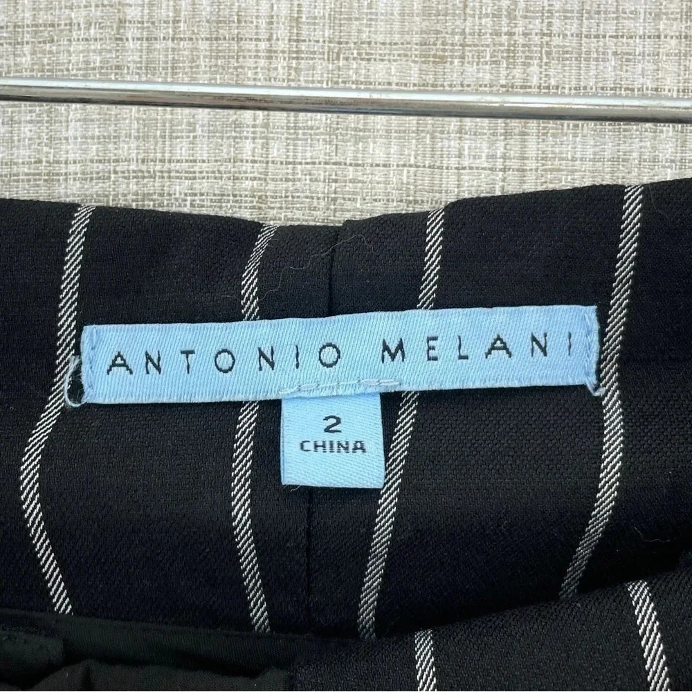 Antonio Melani Adult 2 Paper Bag Pin Stripe Wide Leg Women's Pants 2692 - Picture 5 of 9